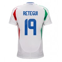 Taliansko Mateo Retegui #19 Vonkajší futbalový dres ME 2024 Krátky Rukáv